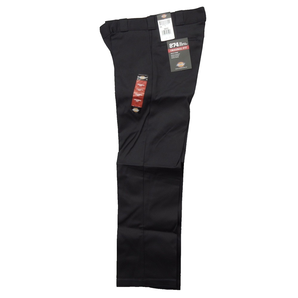 Dickies 874 Work Pants Mens 30x31 Black Original Fit Wrinkle Resistant Stain New